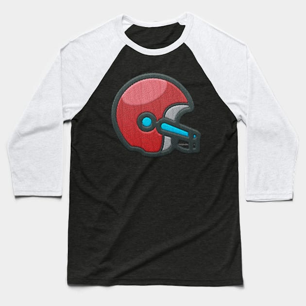 American Football Helmet Baseball T-Shirt by aaallsmiles
